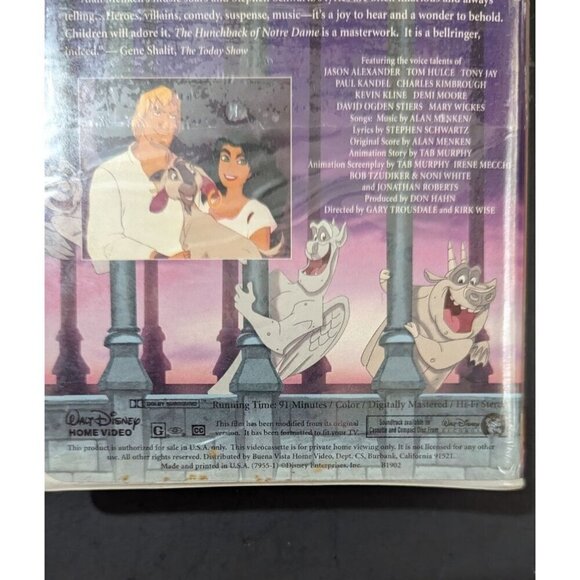 Walt Disney's The Hunchback Of Notre Dame VHS Sealed READ - Picture 7 of 8